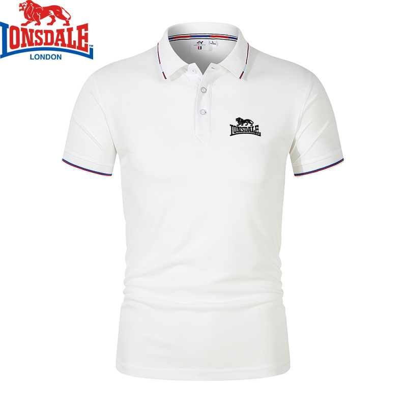 Shirt Camp Collar - Polo da uomo traspirante stampata LONSDALE