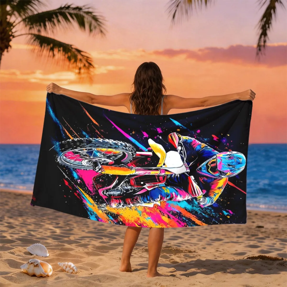 Sarong Men Wrap - Asciugamano da spiaggia oversize per uomo