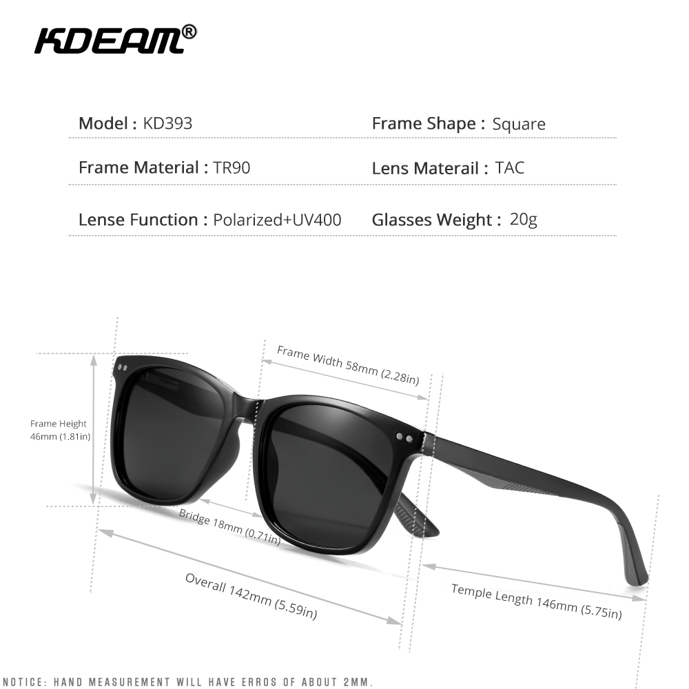 Occhiali da sole da uomo KDEAM - Sunglasses Aviator Polarized recensione e prezzo